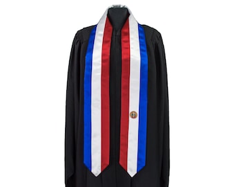 Paraguay Flag Graduation Sash/Stole International Study Abroad Adult Unisex