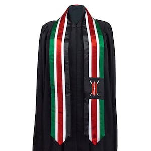 Kenya Flag Graduation Sash/Stole International Study Abroad Adult Unisex