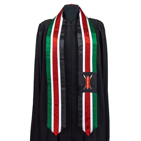 Kenya Flag Graduation Sash/Stole International Study Abroad Adult Unisex