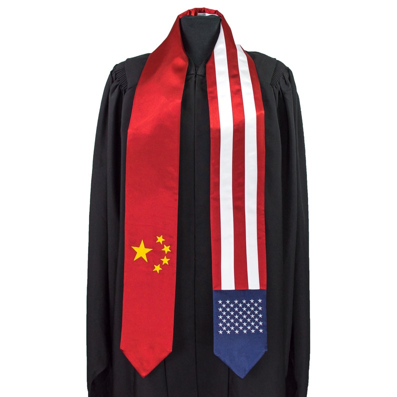 Mixed two flag graduation sash/stole image 4