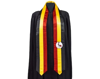 Uganda Flag Graduation Sash/Stole International Study Abroad Adult Unisex