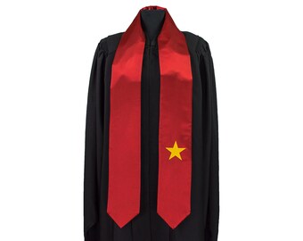 Vietnam Flag Graduation Sash/Stole International Study Abroad Adult Unisex