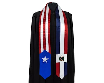 Mixed two flag graduation sash/stole