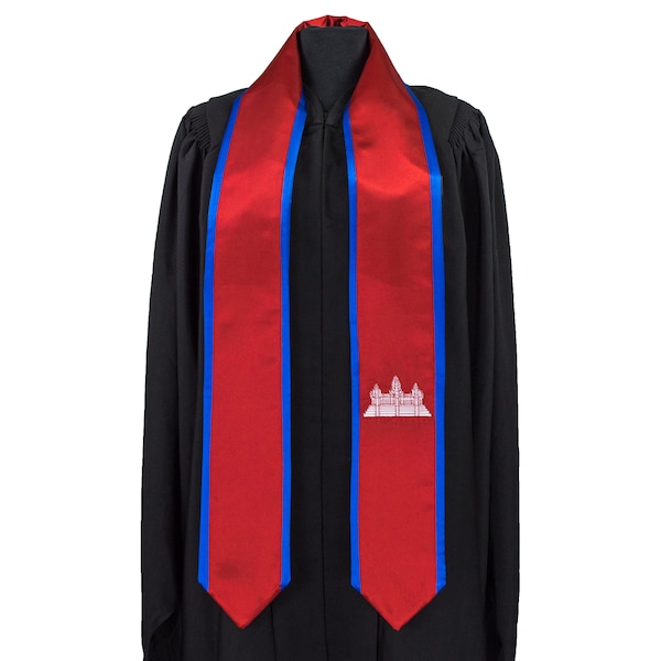 Cambodia Flag Graduation Sash/Stole International Study Abroad Adult Unisex