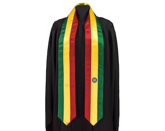 Écharpe/étole de remise des diplômes drapeau Éthiopie International Étudier à l'étranger Adulte Unisexe