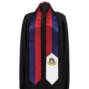 St. Maarten (St Martin) Flag Graduation Sash/Stole International Study Abroad Adult Unisex