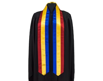 Romania Flag Graduation Sash/Stole International Study Abroad Adult Unisex