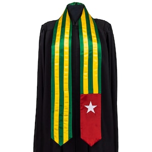 Togo Flag Graduation Sash/Stole International Study Abroad Adult Unisex