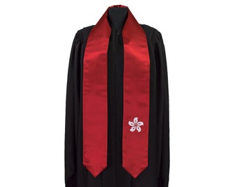 Hong Kong Flag Graduation Sash/Stole International Study Abroad Adult Unisex