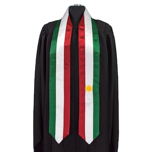 Kurdistan Flag Graduation Sash/Stole International Study Abroad Adult Unisex