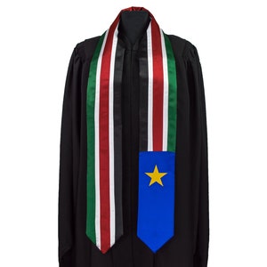 South Sudan Flag Graduation Sash/Stole International Study Abroad Adult Unisex