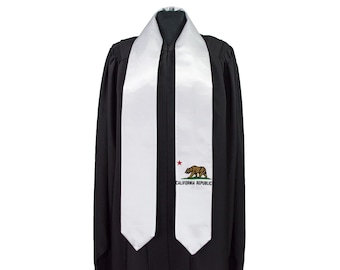 California Flag Graduation Sash/Stole International Study Abroad Adult Unisex