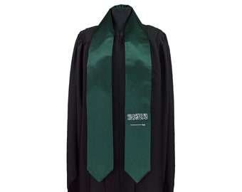 Saudi Arabia Flag Graduation Sash/Stole International Study Abroad Adult Unisex