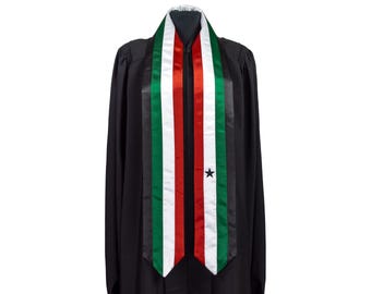Gambella Flag Graduation Sash/Stole International Study Abroad Adult