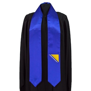 Bosnia Flag Graduation Sash/Stole International Study Abroad Adult Unisex
