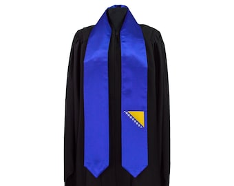 Bosnia Flag Graduation Sash/Stole International Study Abroad Adult Unisex