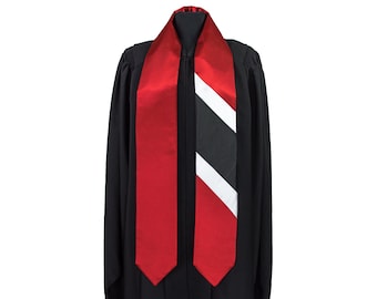 Trinidad Tobago Flag Graduation Sash/Stole International Study Abroad Adult