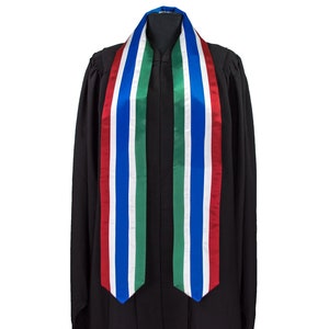Gambia Flag Graduation Sash/Stole International Study Abroad Adult Unisex