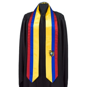 Ecuador Flag Graduation Sash/Stole International Study Abroad Adult Unisex
