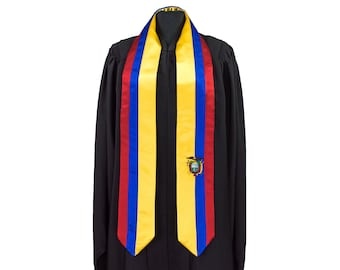 Ecuador Flag Graduation Sash/Stole International Study Abroad Adult Unisex