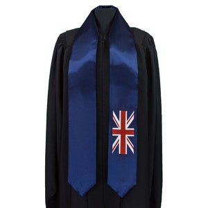 United Kingdom Flag Graduation Sash/Stole International Study Abroad Adult