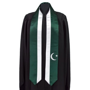 Pakistan Flag Graduation Sash/Stole International Study Abroad Adult Unisex