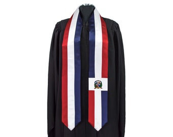 Dominican Republic Flag Graduation Sash/Stole International Study Abroad Adult