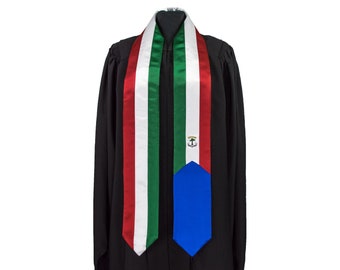 Bandera de Guinea Ecuatorial Graduación Faja/Estola Estudio Internacional en el Extranjero Adulto