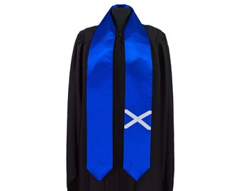 Scotland St Andrews Cross Flag Graduation Sash/Stole International Study Abroad
