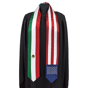 Mixed two flag graduation sash/stole