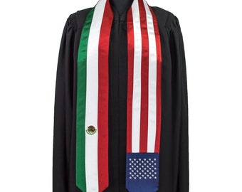 Mixed two flag graduation sash/stole
