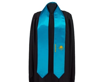 Kazakhstan Flag Graduation Sash/Stole International Study Abroad Adult Unisex