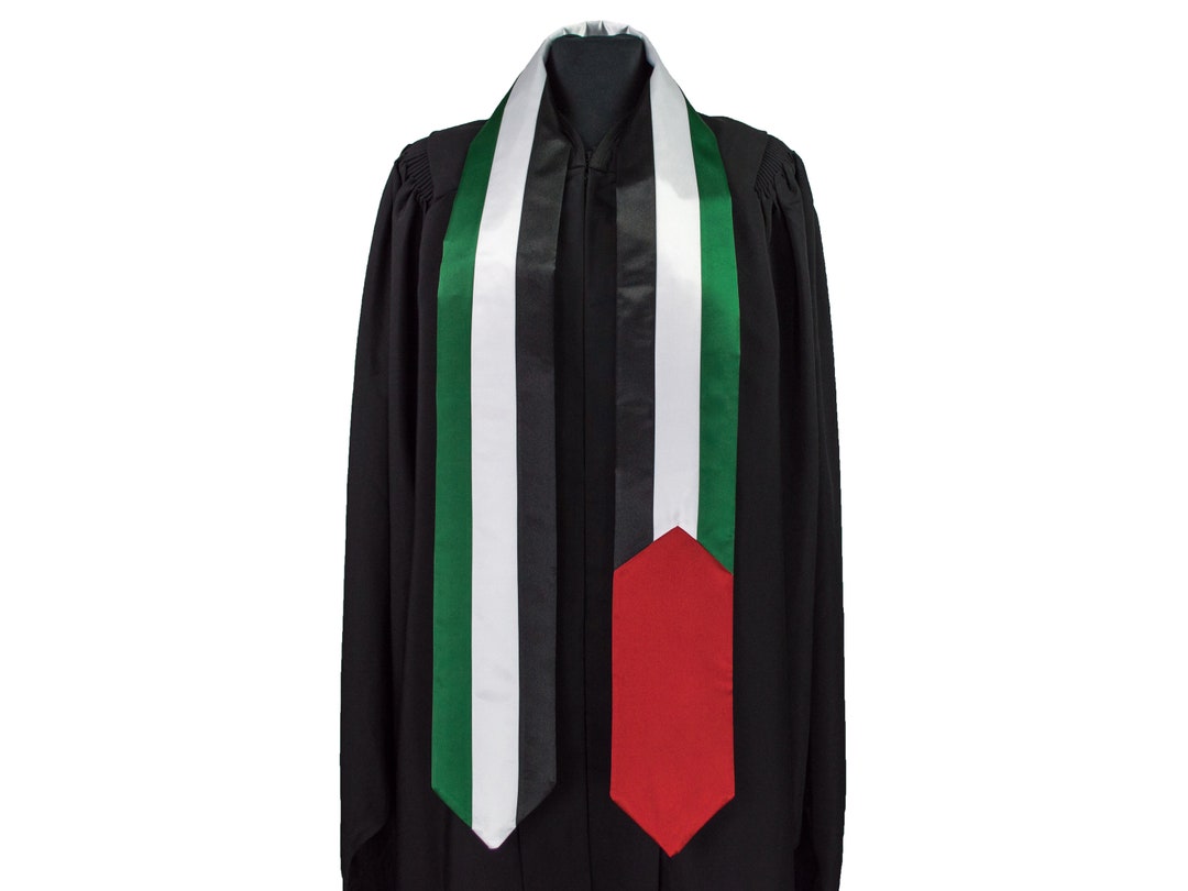 Palestine Flag Graduation Sash/stole International Study Abroad Adult