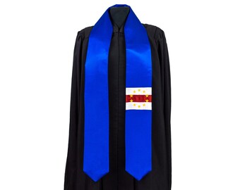 Cape Verde Flag Graduation Sash/Stole International Study Abroad Adult Unisex