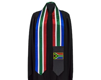 South Africa Flag Graduation Sash/Stole International Study Abroad Adult Unisex