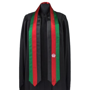 Afghanistan Flag Graduation Sash/Stole International Study Abroad Adult Unisex