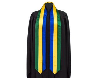 Gabon Flag Graduation Sash/Stole International Study Abroad Adult Unisex