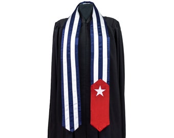 Cuba Flag Graduation Sash/Stole International Study Abroad Adult Unisex