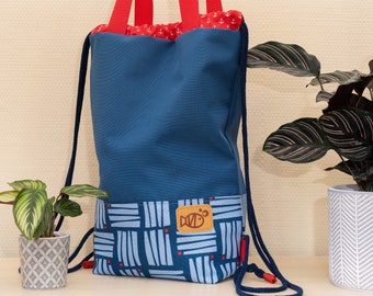 Sewing kit gym bag: maritime design