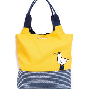 Sewing kit Charlie bag / tote bag: maritime design seagull image 4