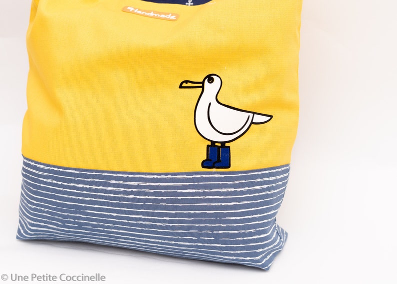 Sewing kit Charlie bag / tote bag: maritime design seagull 画像 7