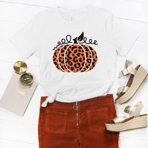 Leopard Pumpkin Shirt, Cheetah Pumpkin Shirt, Thanksgiving Shirt, Thankful Shirt, Fall Shirt, Hello Pumpkin, Fall T For Women