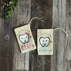 Tooth Fairy Bag, Tooth Fairy Pouch, Tooth Fairy, Personalized Tooth Fairy Bag, Personalized Keepsake Bag, Gift For Child, First Tooth