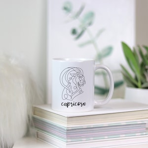 Steenbok Zodiac Mok, Steenbok Mokken, Steenbok Astrologie Cup, Steenbok Verjaardagscadeau, Sterrenbeeld Cup, Steenbok Horoscoop Mok, Leuke Mok