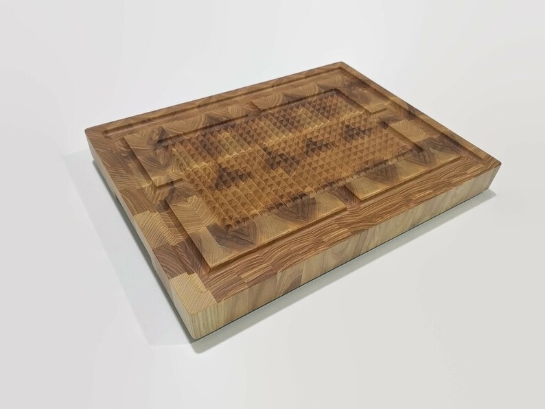 Large Meat Carving Board End Grain Cutting Board for Steak Etsy