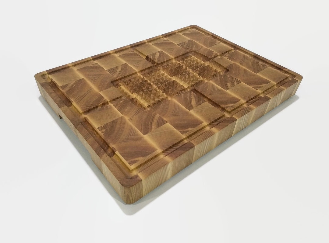 Large Meat Carving Board, End Grain Cutting Board 40x30x4cm, Handmade Steak Board Etsy