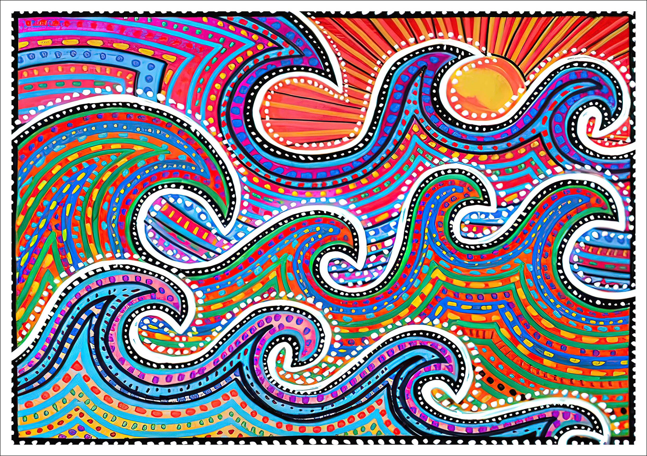 Aboriginal painting health, aboriginal schilderen, aboriginal art