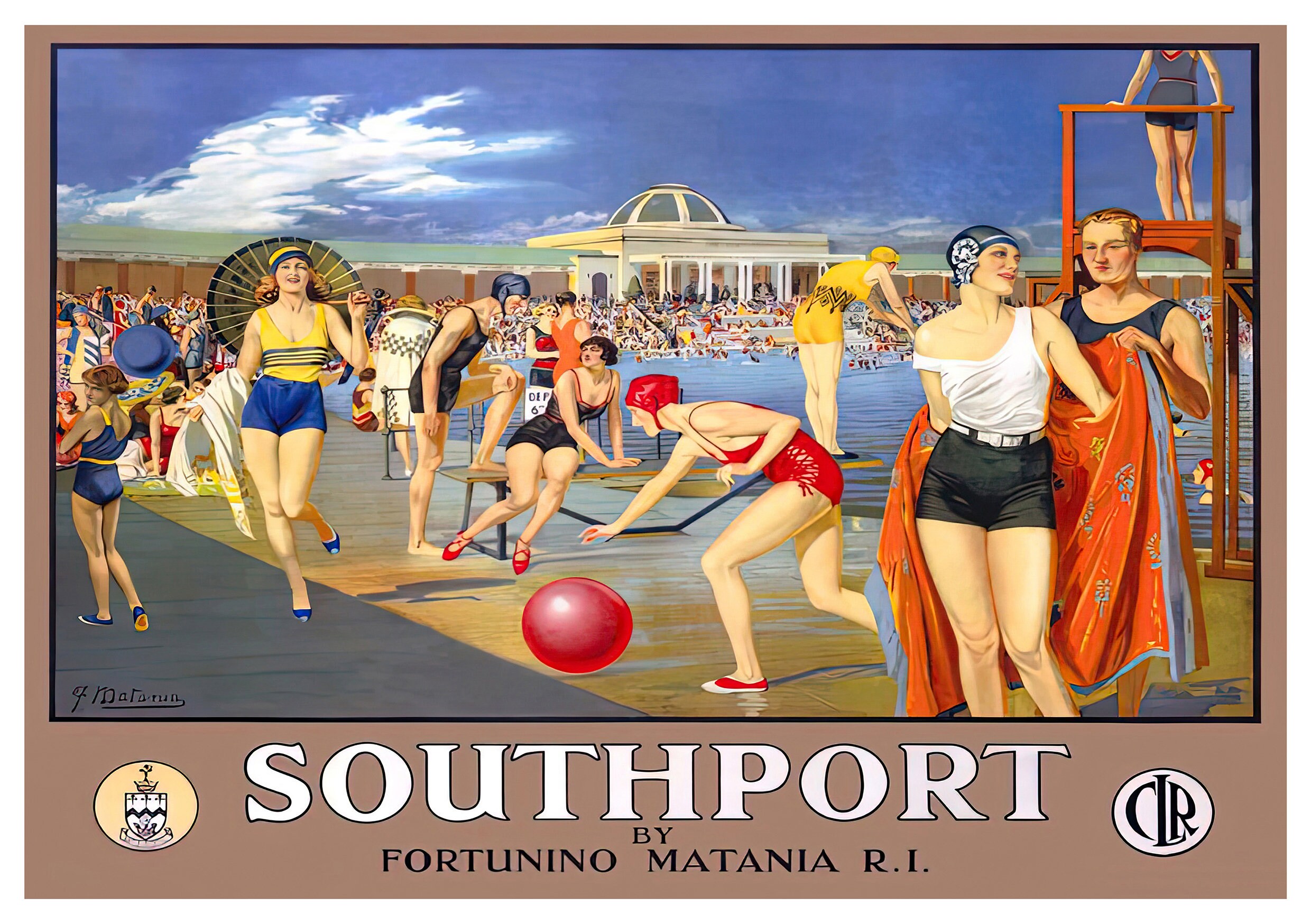 Southport Seaside Szenen Print Poster A4 A3 A2 A1 Southport Seaside Szenen Print Poster A4 A3 A2 A1