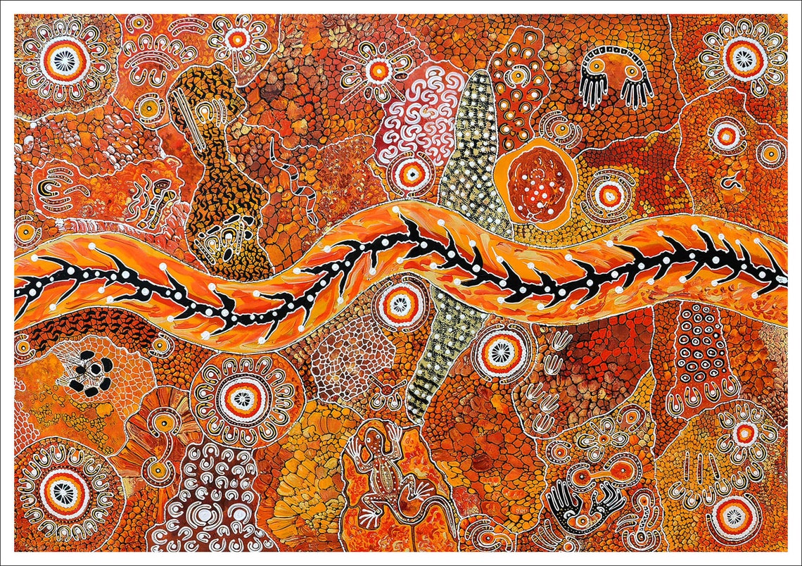 ABORIGINAL ART PRINT Gallery Poster Aboriginal Design 30 Etsy UK