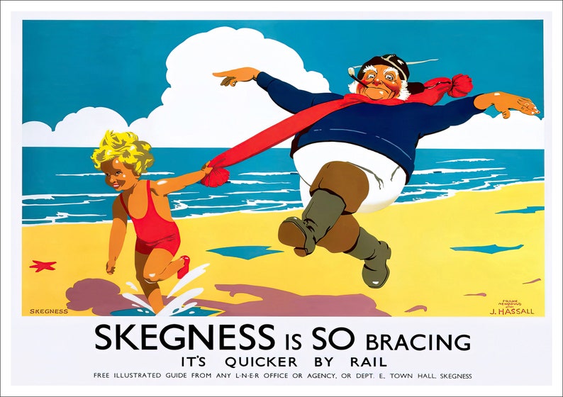 Skegness Railway Vintage Retro Oldschool Old Good Price Poster 
